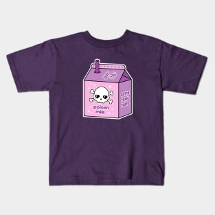 Poison Milk | Kawaii Milk | Pastel Goth Kids T-Shirt